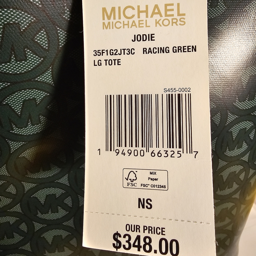 Michael Kors Green Tote Bag NWT - Picture 5 of 9